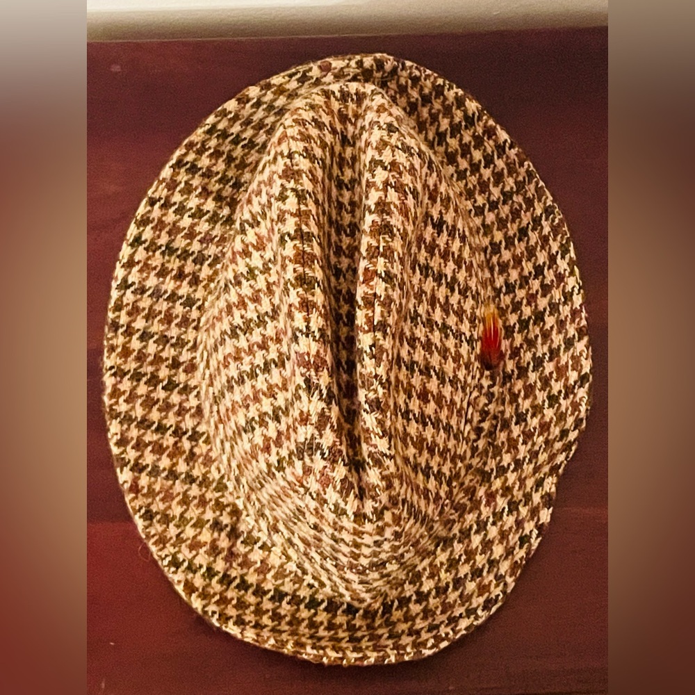VTGHandwoven Kevin & Howlin Donegal Tweed Hat Tan Brown Wool Ireland Men's 6 3/4 - Picture 2 of 8